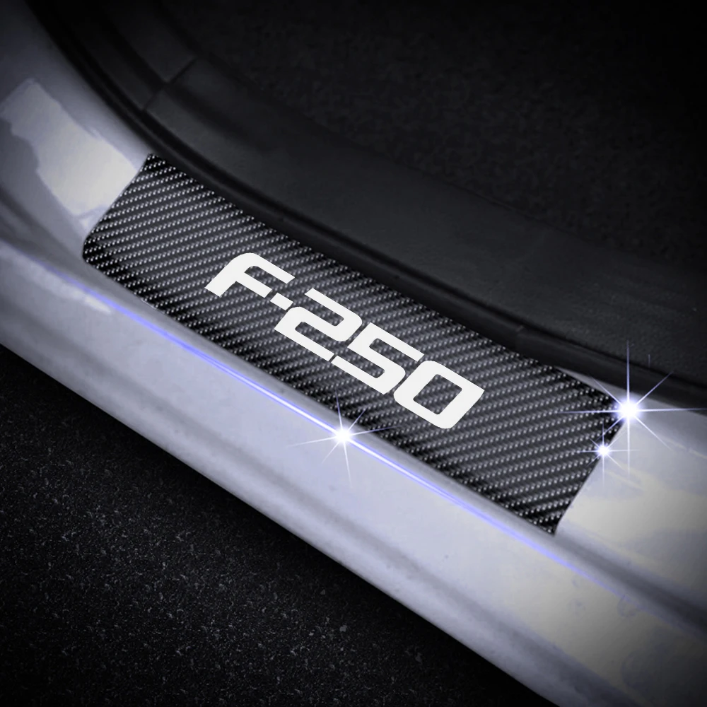 Для Ford F-250 F250 4D углеволоконная виниловая Стикеры порога Защитная Накладка