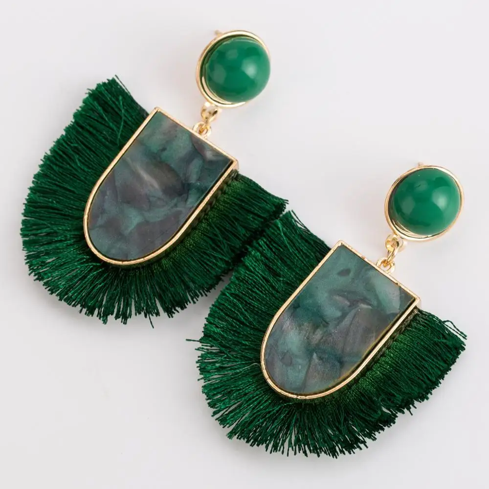 Boho/желтые красные зеленые синие серьги с кисточками в богемном стиле большой