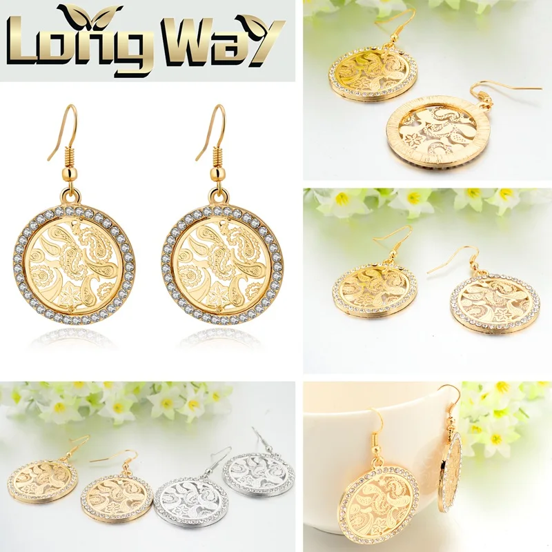 Женские серьги-подвески с австрийским кристаллом | Украшения и аксессуары