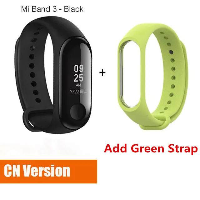 Global add Green Xiaomi mi-браслет 3 mi band 2 Смарт-часы фитнес-Браслет фитнес-трекер OLED тачпад монитор сна пульс - Цвет: Global add Green
