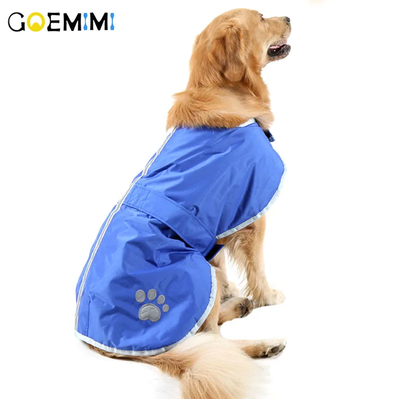 

2018 New Waterproof Reversible Dog Warm Jacket Paw Design Solid Large dog Coat Clothes For Small Medium Large Big Dogs