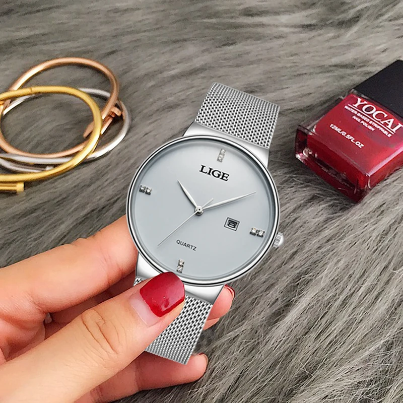 Часы женские кварцевые водонепроницаемые из нержавеющей стали|Женские наручные