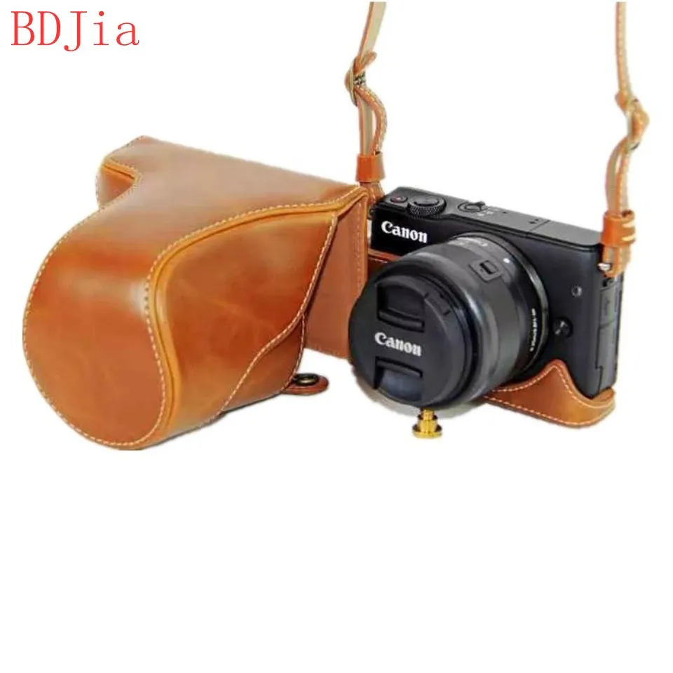 Новый роскошный кожаный чехол для камеры Canon EOS M10 M100 M200 цифровой из искусственной