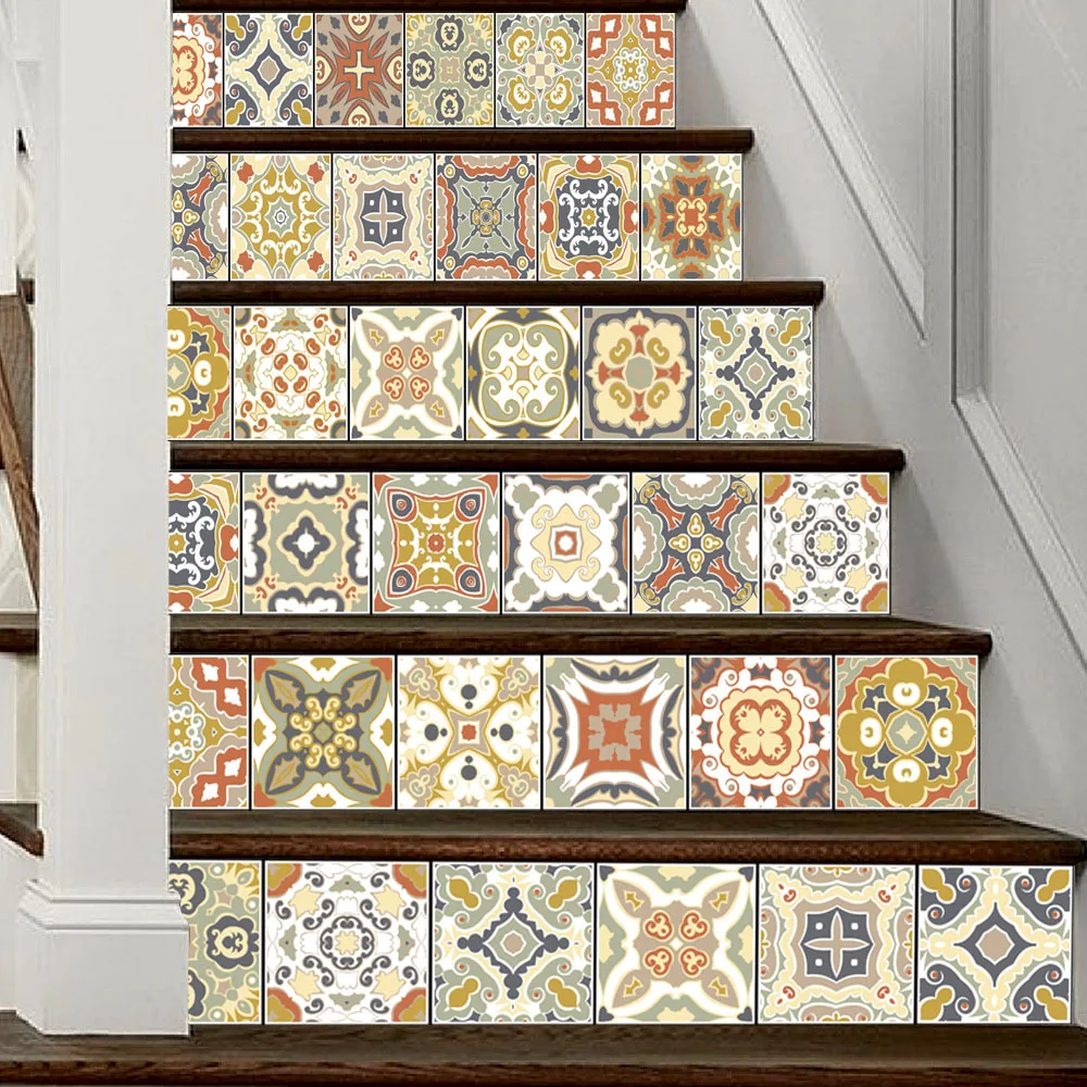 6 шт./компл. мозаика в арабском стиле лестницы декоративные наклейки коридор