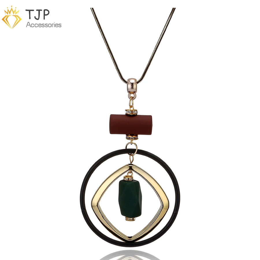 TJP New Hot Sale Fashion Trend Bohemian Style Acrylic Necklace Choker Jewelry For Women &amp Pendant | Украшения и аксессуары