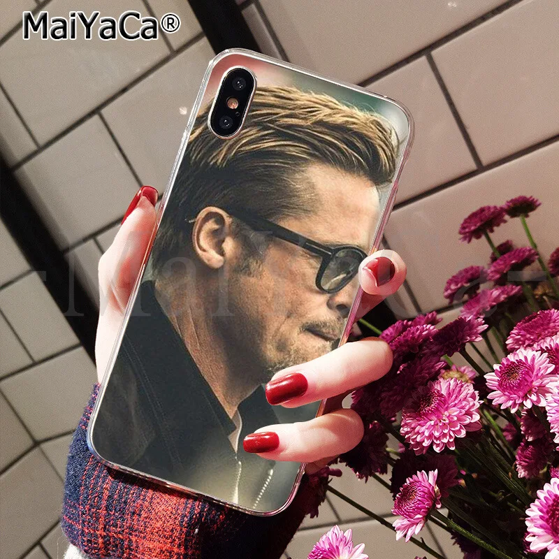 A16 MaiYaCa brad pitt TPU Мягкий силиконовый чехол для телефона Apple iPhone 8 7 6 6S Plus X XS MAX 5 5S SE XR - Цвет: A16
