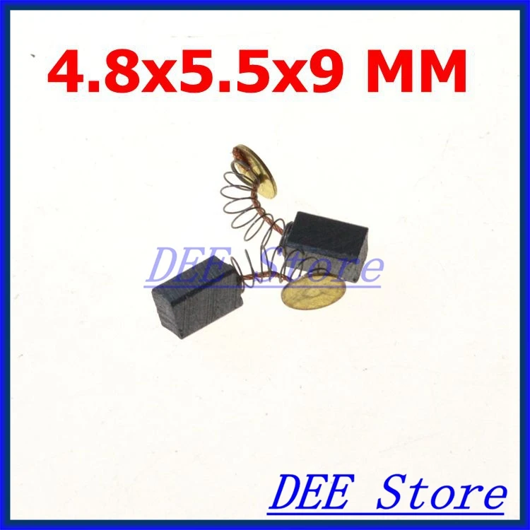2 шт. Размер головки угольной графитовой щетки 4 8*5 5*9 мм пружины и фитили
