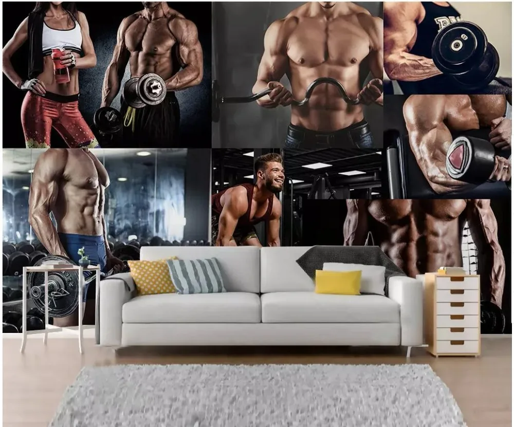 3D обои настенные на заказ с фото Gym личность красивый зал йоги кафе улучшение дома гостиная для стен 3D.