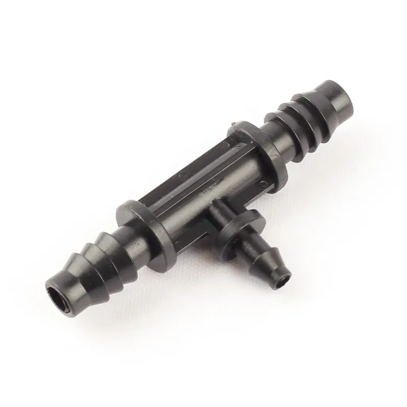 

100 pcs 8/11mm or 9/12mm To 4/7mm Hose Barbed Reducer Tee Connector Garden Irrigation Soft Pipe Reducing Tee Joints