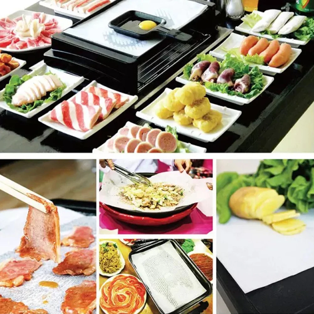 100 шт. бумажные вкладыши для пергамента антипригарные выпечки пароварка барбекю