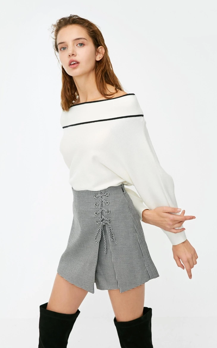 Vero Moda Женские клетчатые повседневные шорты на шнуровке | 318315529