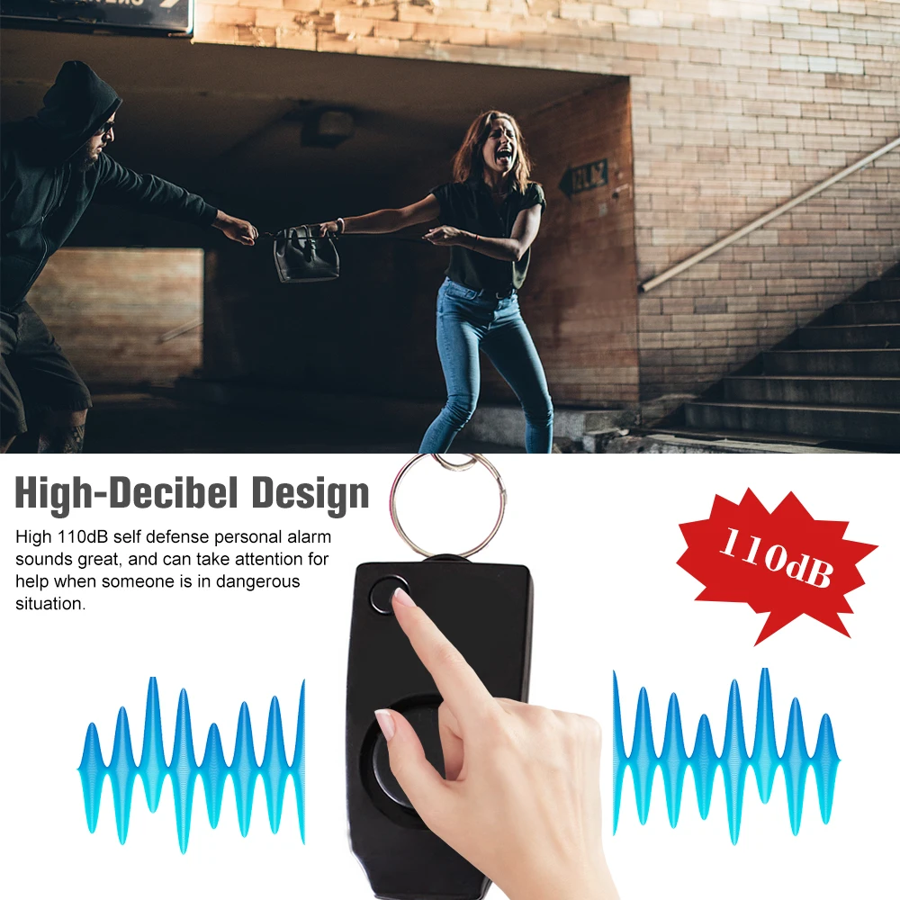 Сигнализация Личная для женщин и девушек брелок оповещение самообороны