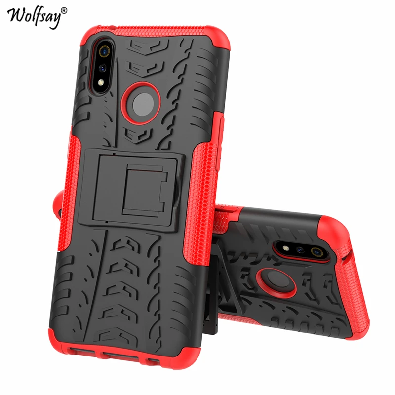 Red Чехол для Oppo Realme 3 Pro чехол противоударный резиновый жесткий защитный чехол Oppo Realme 3 Pro Чехол Oppo Realme X 3 Pro RMX1851 - Цвет: Red