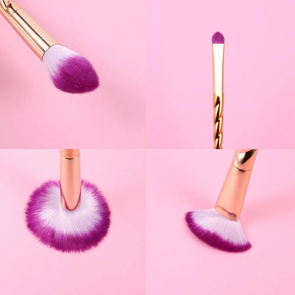 6/12 шт. спиральная кисть в виде единорога темно красная для основы контура теней