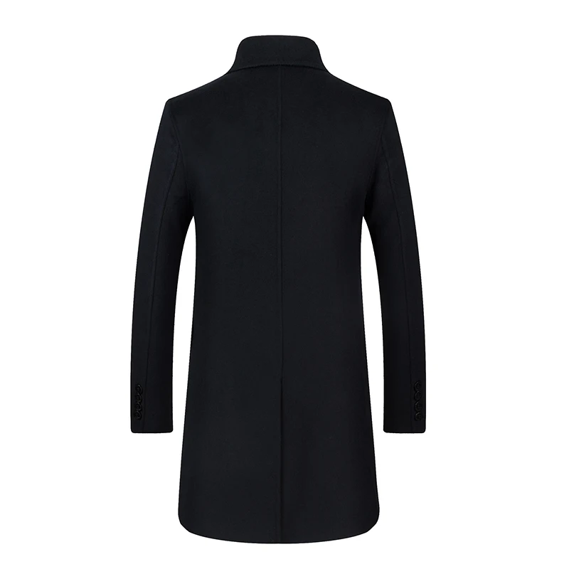 Новинка Мужские осенне зимние двухсторонние шерстяные пальто куртки мужское