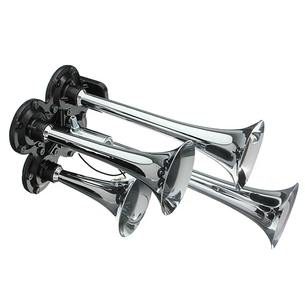 Супер громкие автомобильные звуковые сигналы 150 2 дБ серебристый хромированный