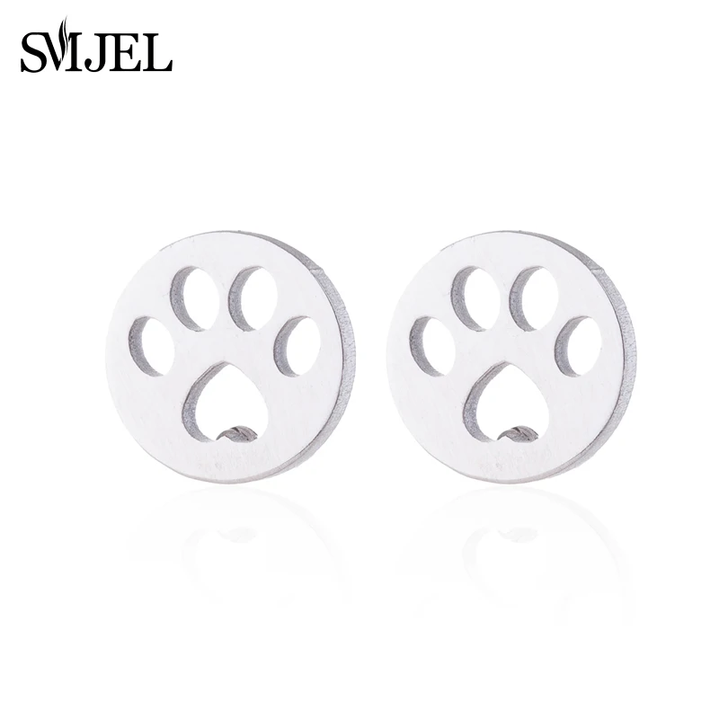 SMJEL Cute Stainless Steel Cat Paw Pendant Necklace for Women Kids Animal Set Friendship Jewelry Gift | Украшения и аксессуары