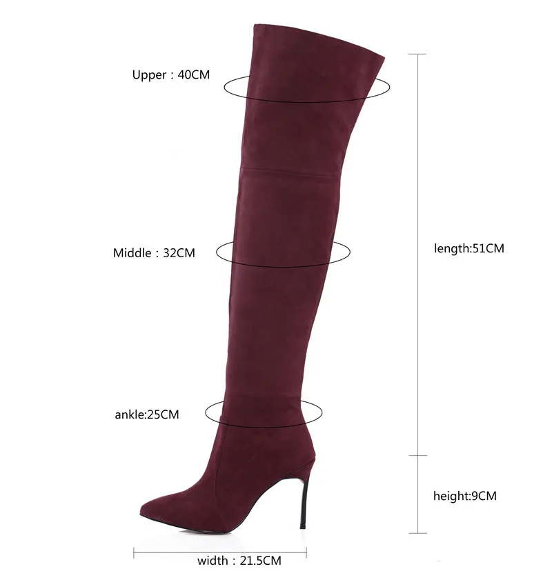 PRICHICELLA 8 см 10 см серый натуральная кожа сапоги выше колена высокие ботинки size34-42
