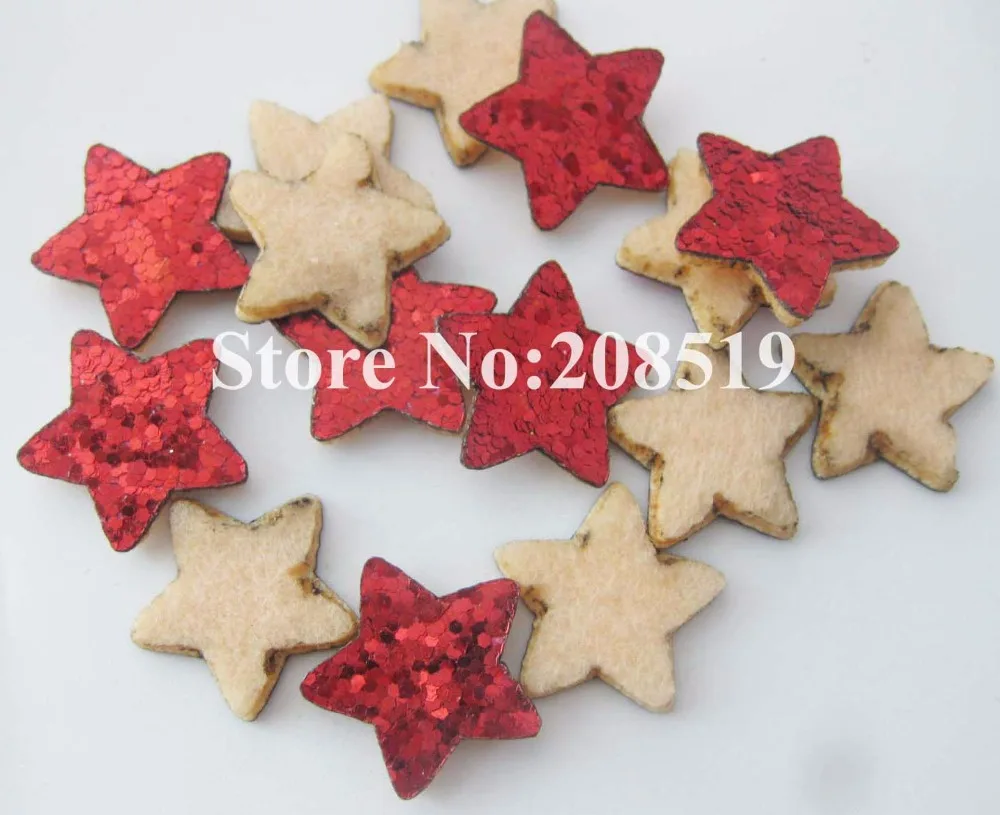 2cm red as show PANVKN сияющий блеск мягкие аппликации звезды 2 см Разноцветные 120 шт для украшения волос DIY ремесла поставки - Цвет: 2cm red as show