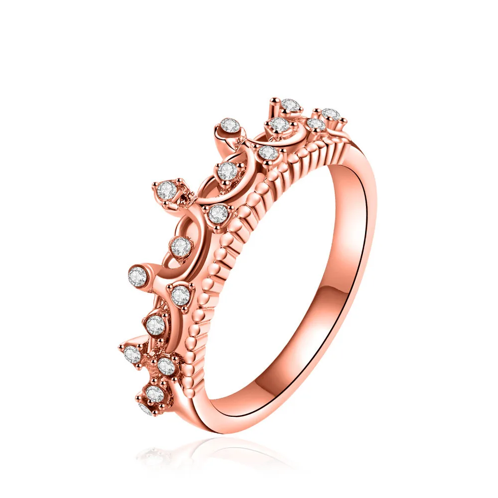 Женское свадебное кольцо с фианитом в форме короны | Украшения и аксессуары