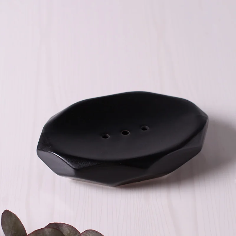 Ceramics Bathroom Supplies Toothbrush Cup Toothbrush Holder Lotion Bottle Soap Dish 2-piece Set Creative Bathroom Supplies - Цвет: B--Soap dish