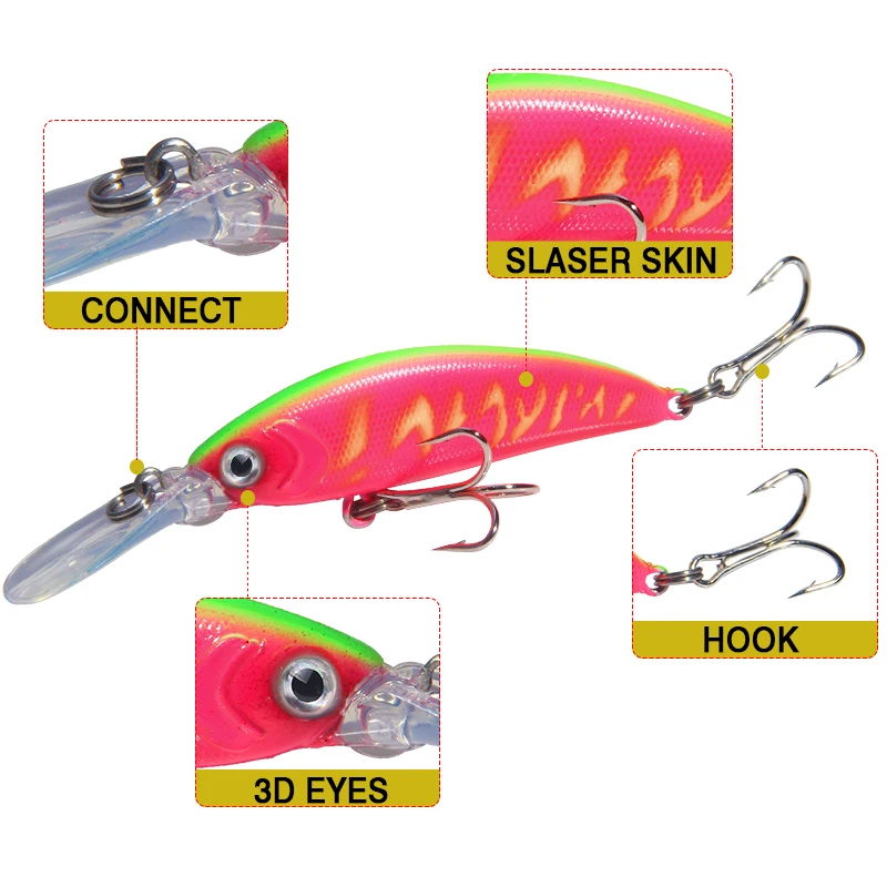 SEAPESCA 1 шт./лот Горячие минновы рыболовные приманки Кривошип Искусственный