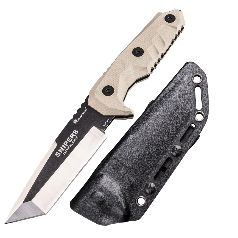 

HX OUTDOORS Portable Tactical army Survival Gear knife high hardness straight hunting knife essential tool self-defense Favorite