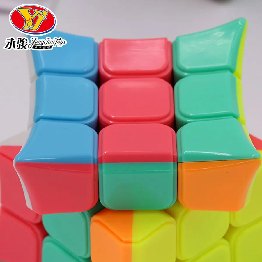 Пазл магический куб Yongjun вогнутый JinJiao 3x3x3*3 333 3 слоя без наклеек профессиональные