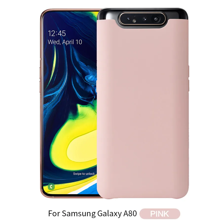 Модный однотонный Мягкий силиконовый чехол для телефона samsung Galaxy A80, антидетонационный защитный чехол для samsung a80 A 80