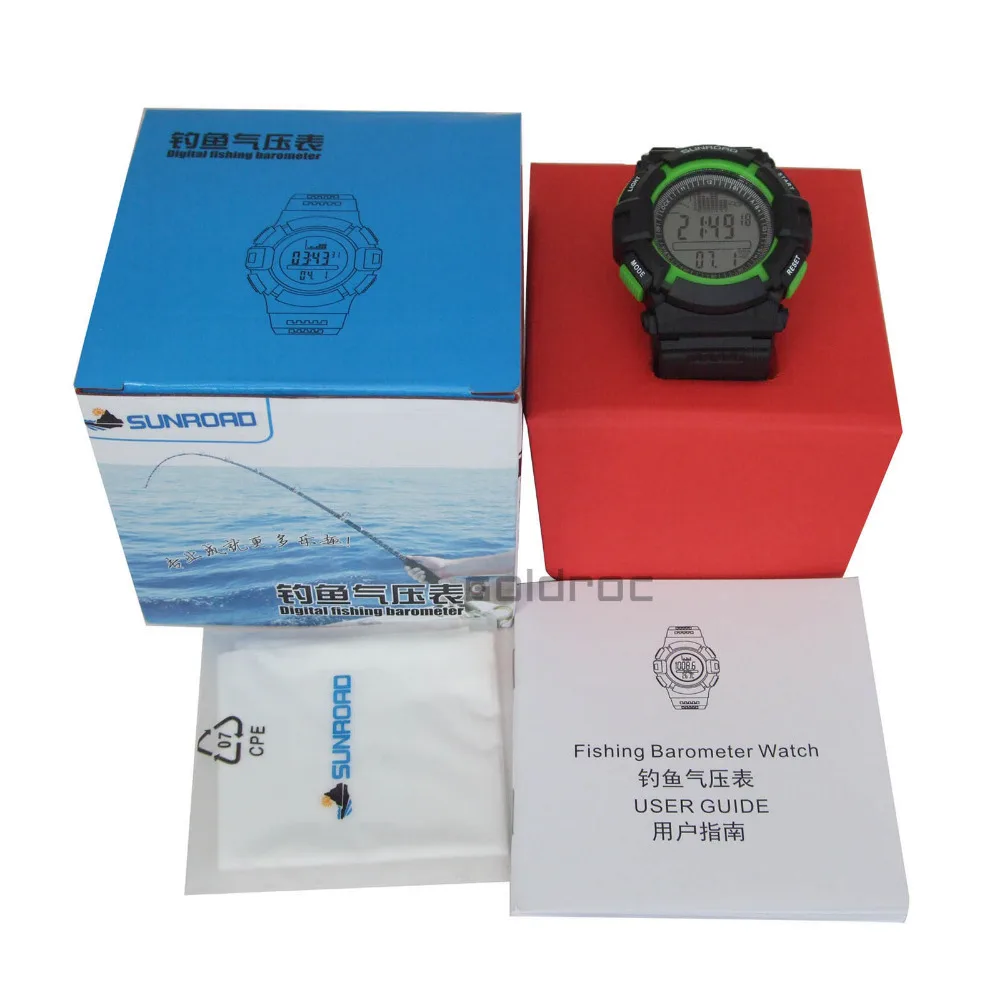 Sunroad FR711A-1 30m Waterproof Digital EL Backlit Fishing Barometer Altimeter Thermometer Watch Free Shipping | Тематическая