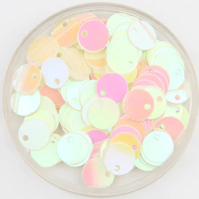 ISequins 200 шт./упак. 12 мм плоские круглые Блестки для судов Lentejuelas Para Manualidades DIY Одежда шитье и ткани рукоделия - Цвет: AB Milk