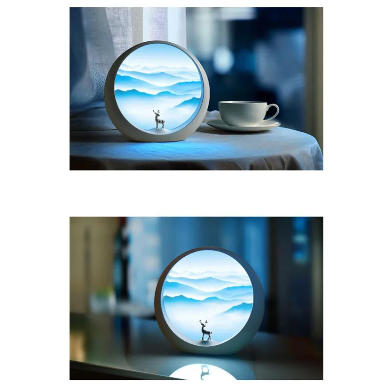 2018 новая перезаряжаемая лампа для влюбленных/лося/Луны светодиодный ночник