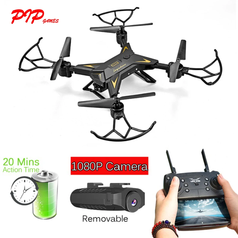 PIP игры большой аккумулятор RC Дрон Pro с камерой HD 1080 P Квадрокоптер самолет 20 минут