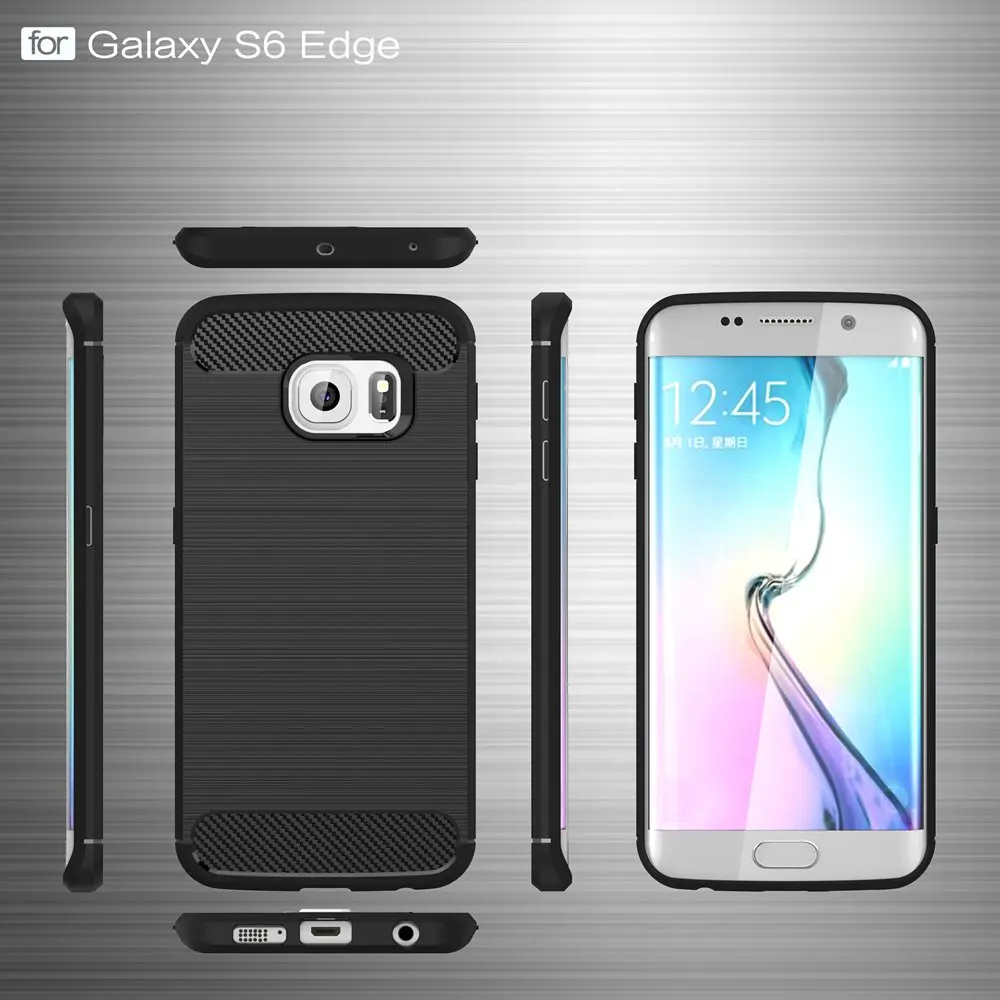 Fcqoue телефон для Samsung Galaxy S6Edge случае геометрические шестиугольник Дизайн углерода