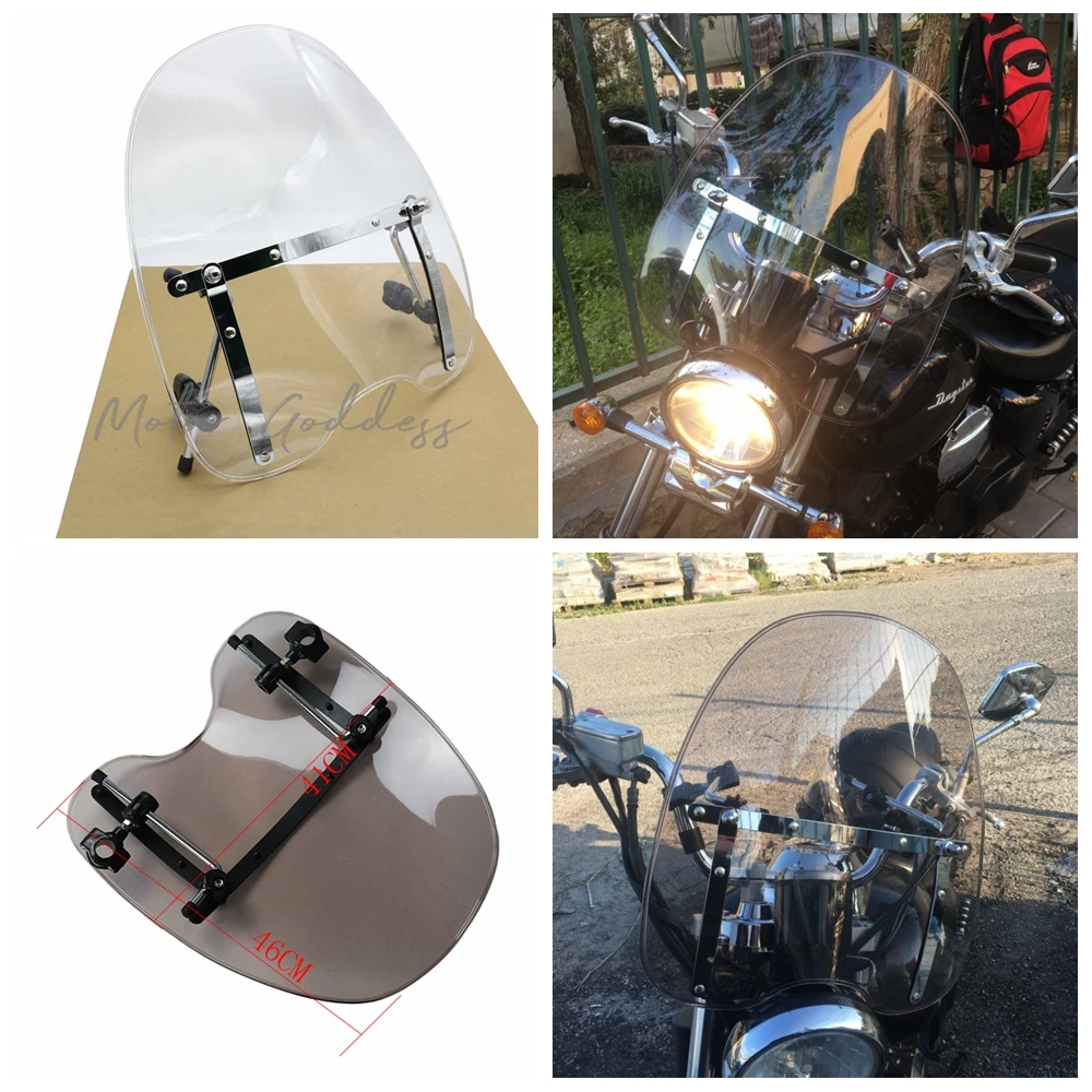 Регулируемый ветровой экран для мотоцикла 7/8 дюйма и 1 дюйм Yamaha Bolt XVS950 Royal Road Star S