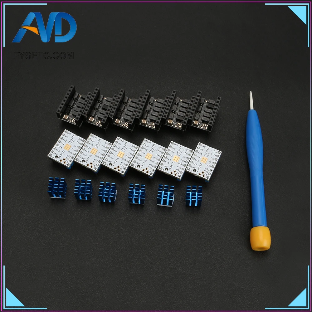 6 комплектов последняя версия TMC2208 V1.2 + протектор шаговый двигатель бесшумная