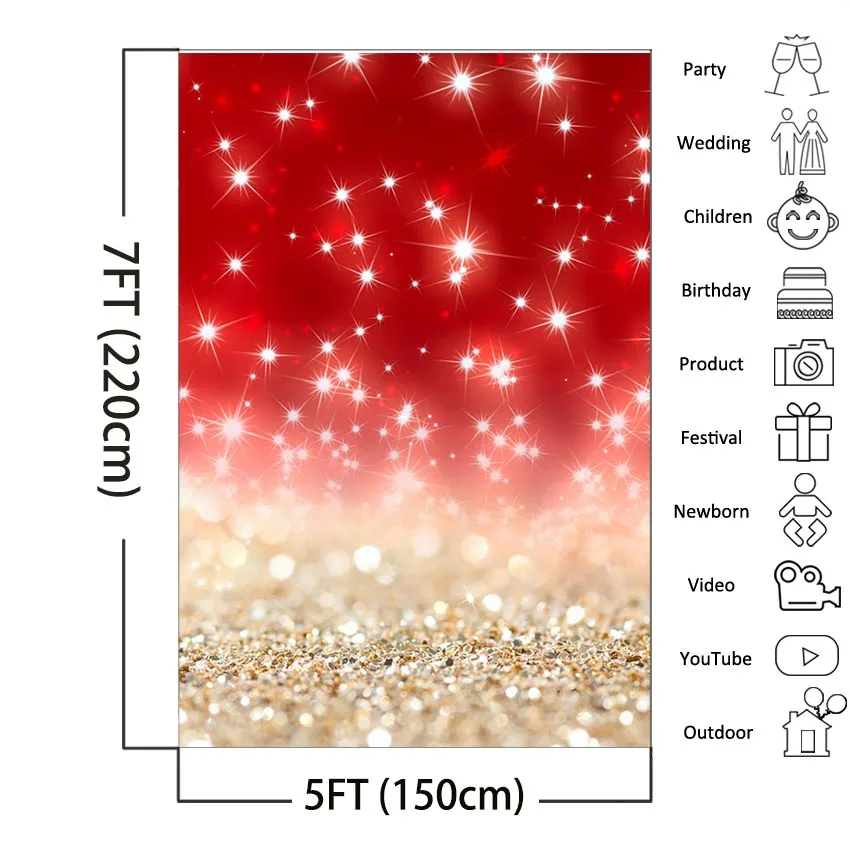 Фон MEHOFOTO Bokeh с красным блеском в горошек для фотостудии фон фотосъемки