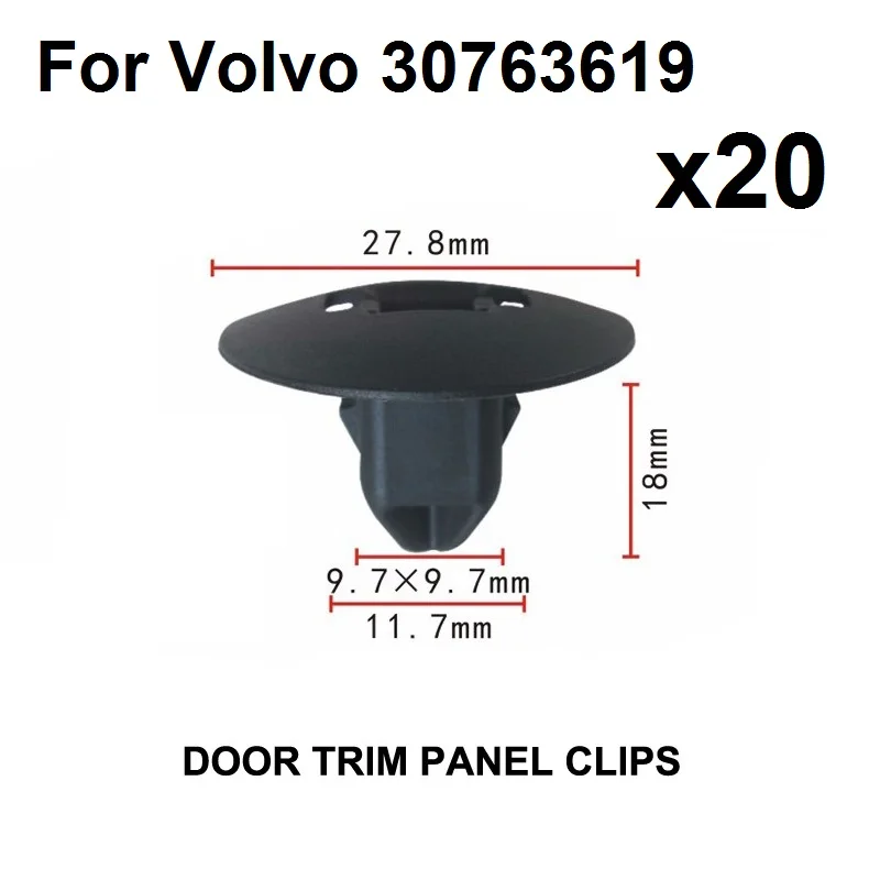 

x20pcs For VOLVO OEM 08-16 XC70 Front Bumper Grille-Deflector Panel Clip 30763619 New