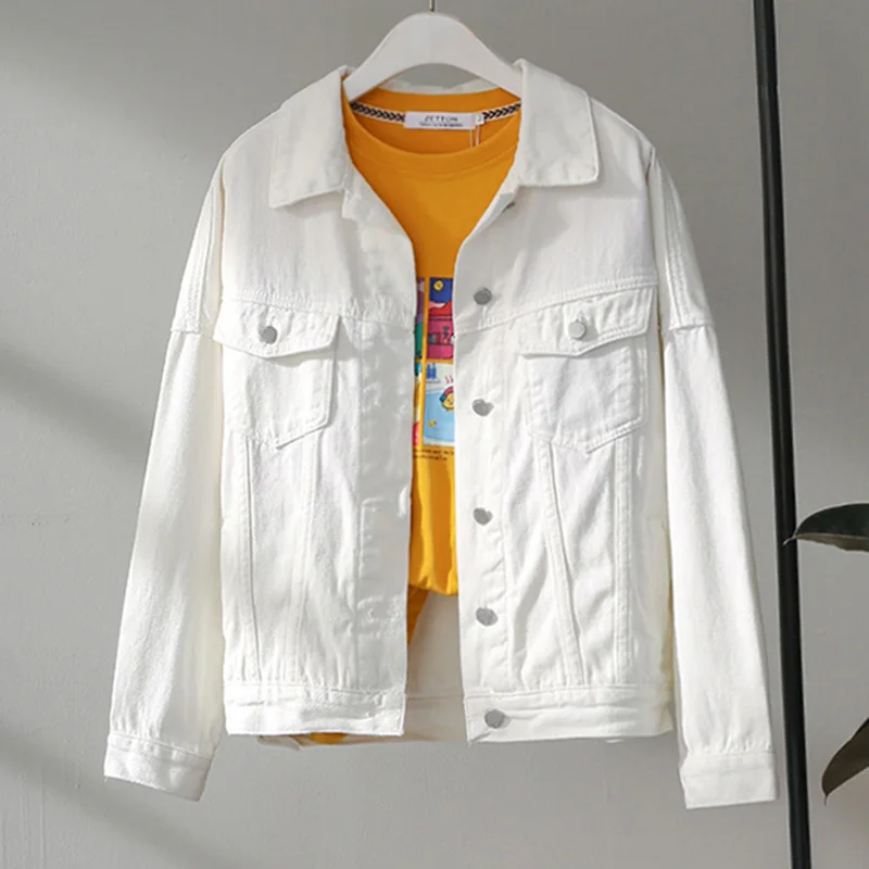 Свободная рваная черная джинсовая куртка женская 4Xl 5Xl Весенняя уличная одежда