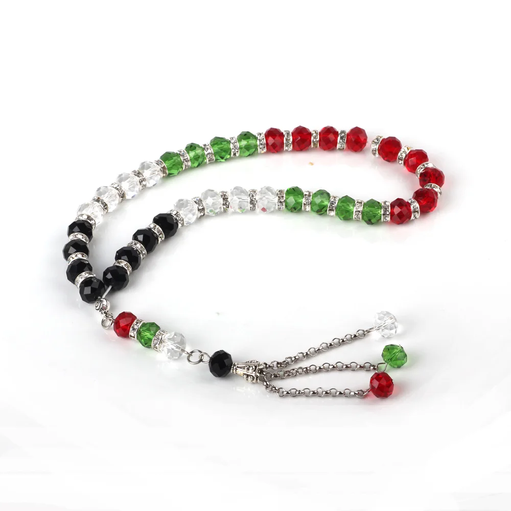 Молитвенные Бусы Tasbih с арабским флагом 33 tesbih мусульманская машина для дома и