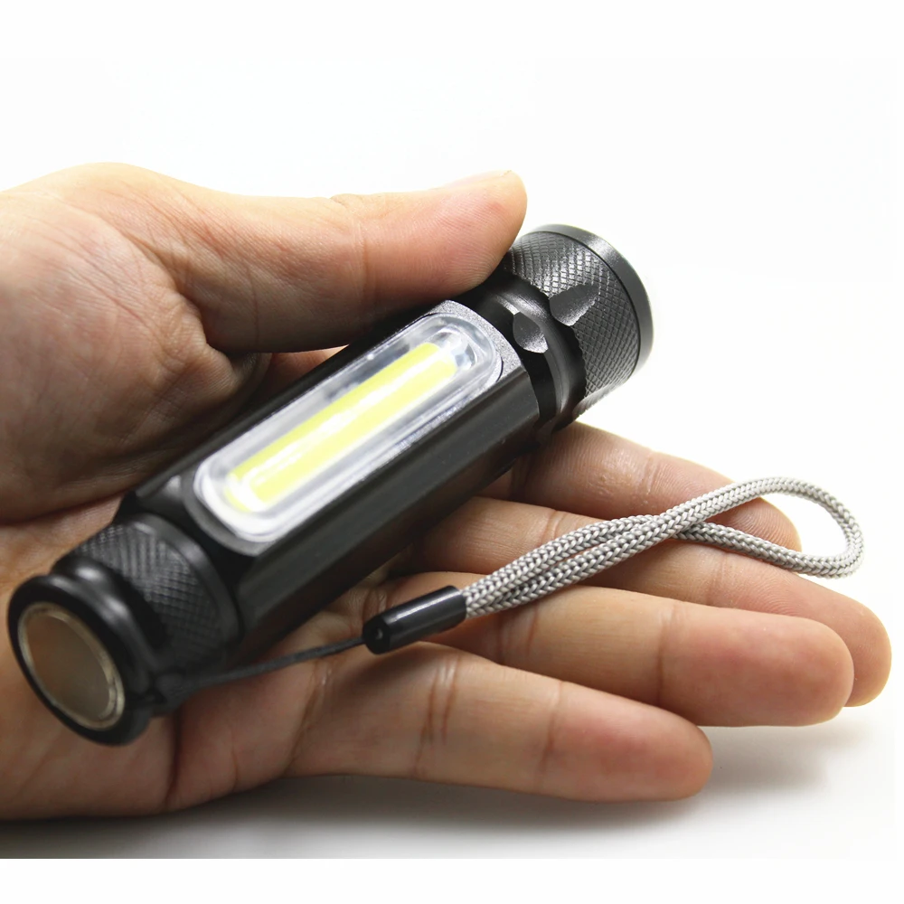 2017 Новый USB Перезаряжаемый масштабируемый CREE XmlT6 + COB светодиодный фонарик мини 18650