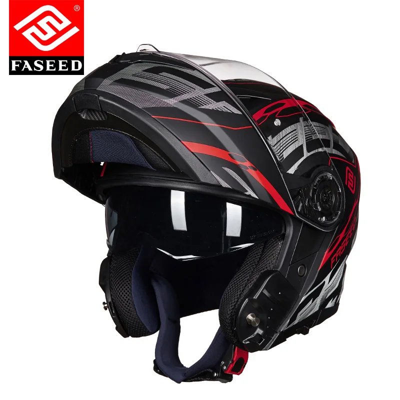 FASEED Filp up модульный мотоциклетный шлем гоночный Casco Moto Capacetes de Motociclista двойной