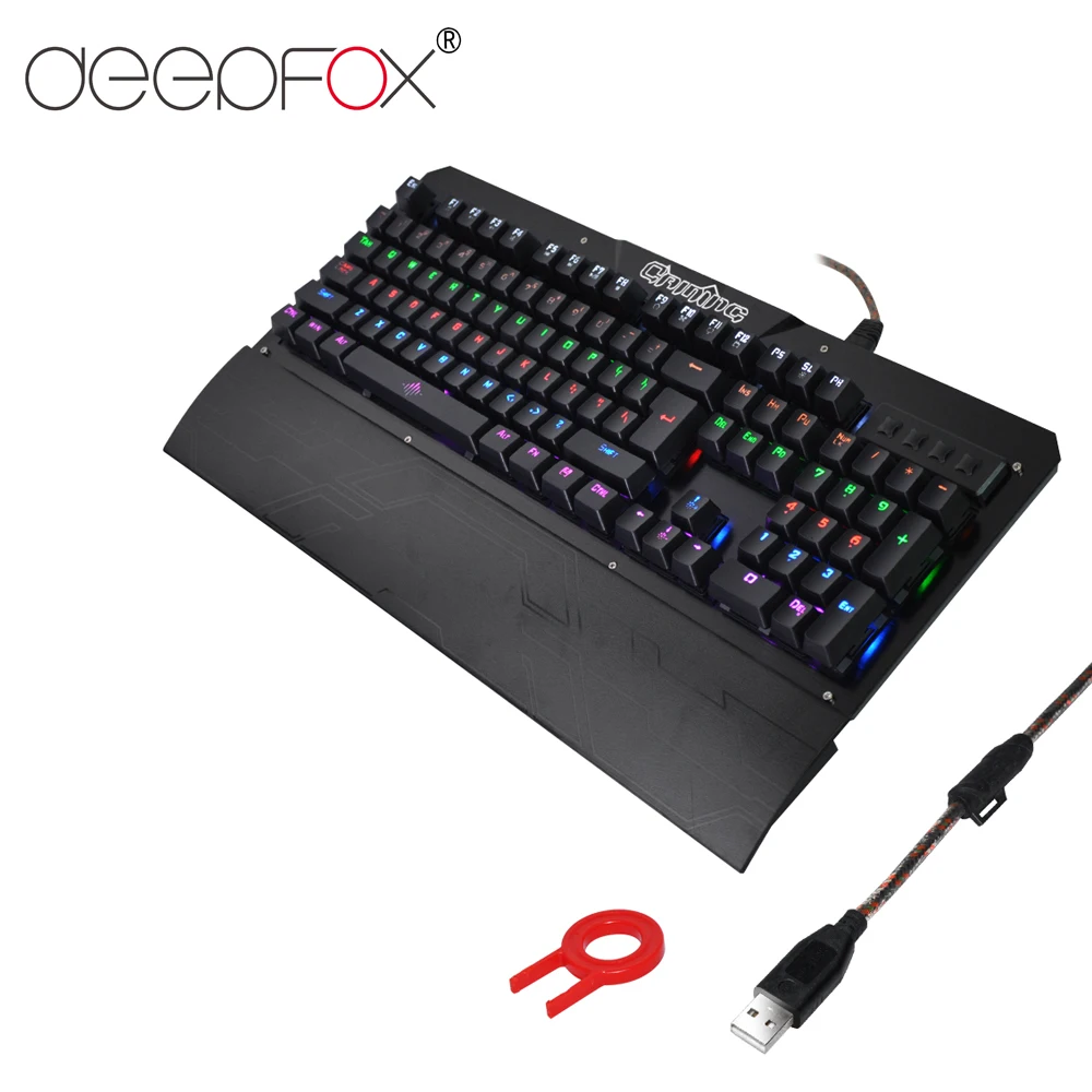 Механическая клавиатура Deepfox с защитой от приманок проводная USB Цветной
