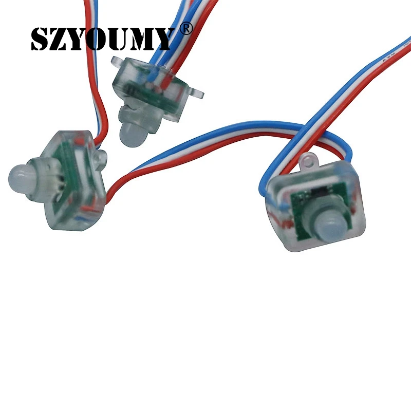 SZYOUMY 12 мм WS2811 полноцветный квадратный пиксельный светодиодный модуль