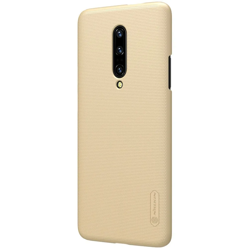 Gold Для oneplus 7T Pro Чехол для oneplus 7 pro чехол Nillkin матовая жесткая задняя крышка из ПК для oneplus 7 7t чехол+ подарочный держатель для телефона - Цвет: Gold