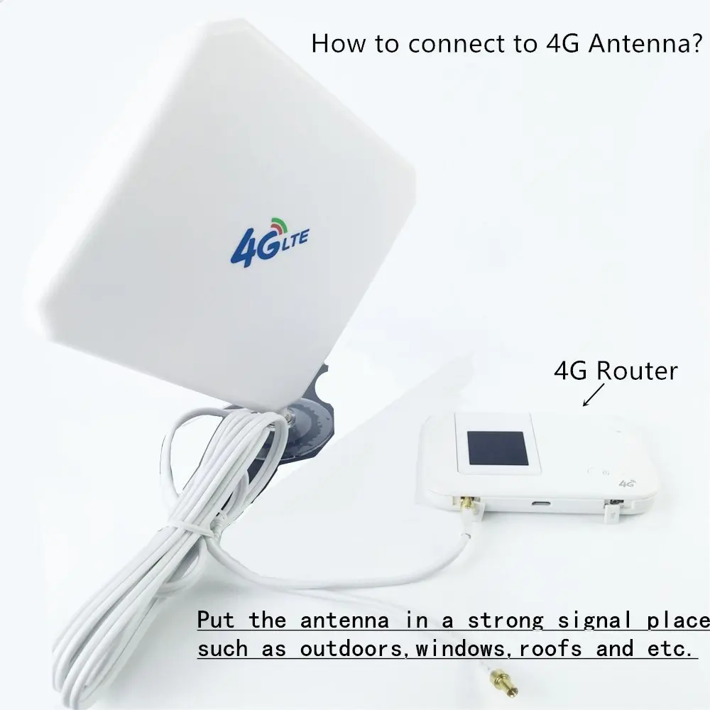 2 антенны TS9 Mimo для 4G модемов Huawei E8372 E5776 E859 E8278 ac790s ac810s m1 кабель м 35DBI|3G/4G роутеры| |