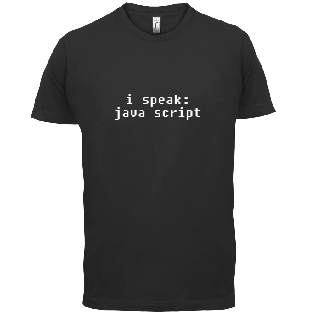 I Speak Javascript Мужская футболка Программирование/Компьютеры/код 13 цветов с надписью