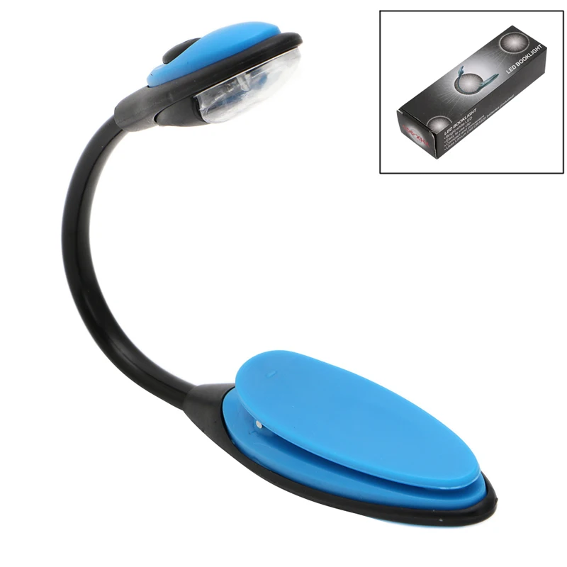 

Mini Striking White LED Clip Booklight Portable Travel Book Reading Light Lamp