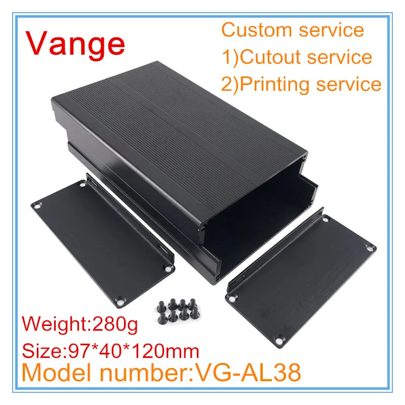 1 шт./лот экструдированный разделенный корпус 97*40*150 мм 6063-T5 алюминиевый для