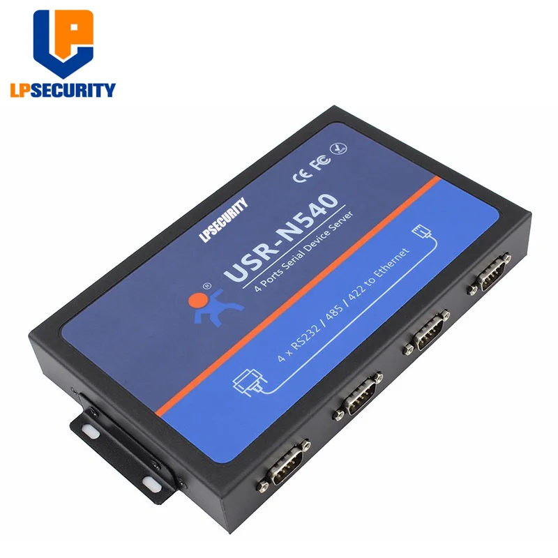 

LPSECURITY 4 Port RS232/RS485/422 Serial to Ethernet Interface Converter, USR-N540
